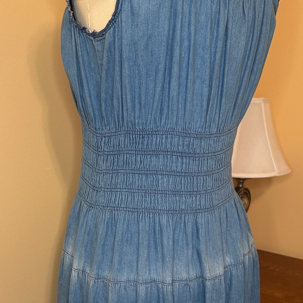 Lapis Denim Blue Button-Front Maxi Dress - Picture 4 of 4